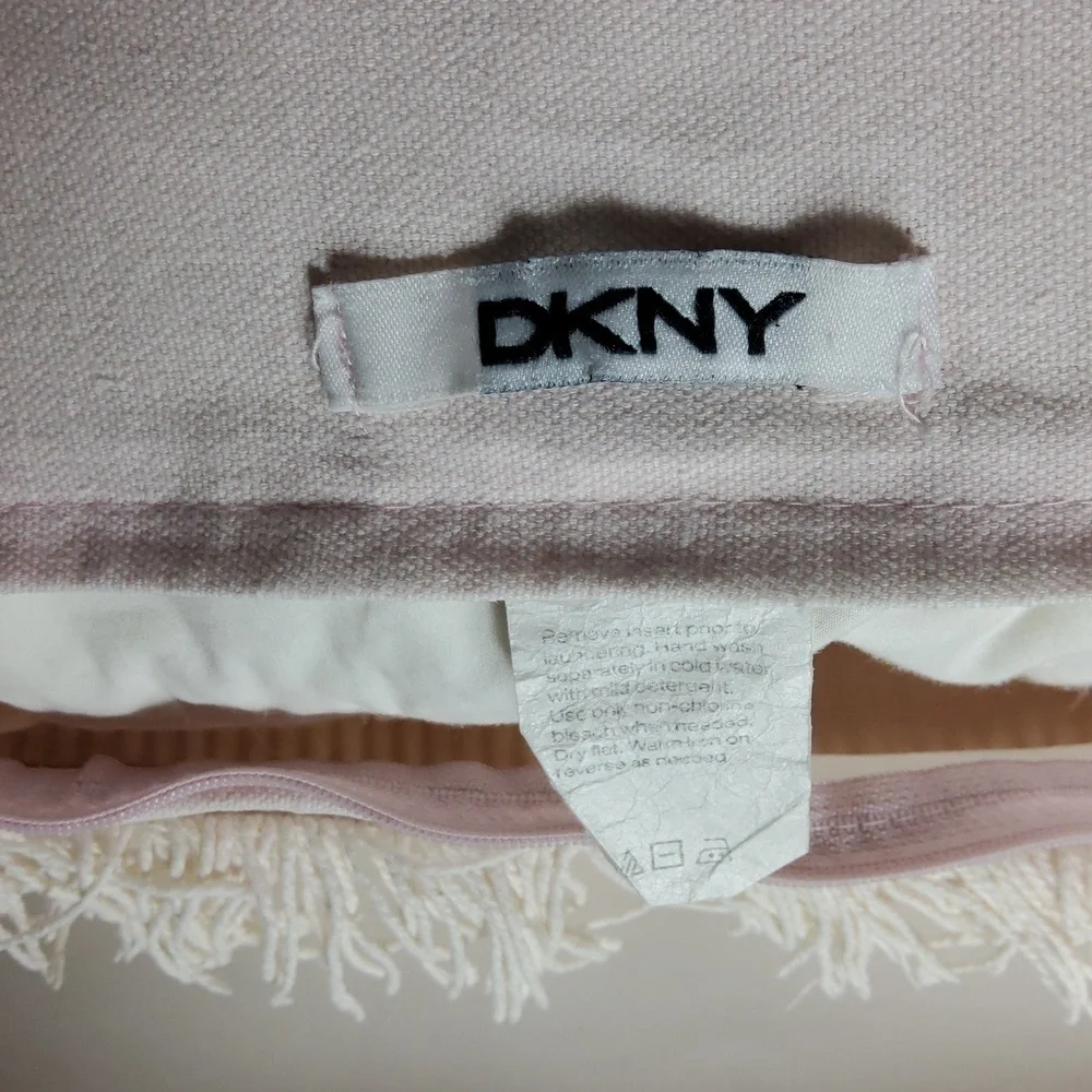 DKNY textured woven decorative pillow rectangle 21x12
